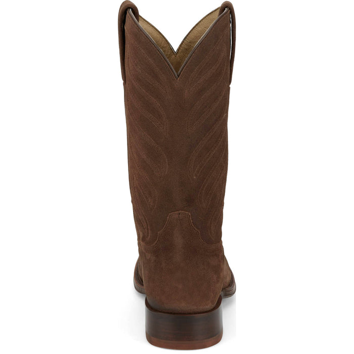 Tony Lama Mens Amado 12in Western Taupe Suede Cowboy Boots