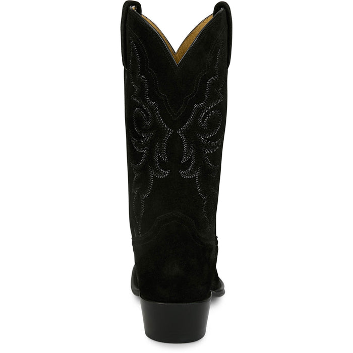 Tony Lama Mens Plano 12in Western Black Suede Cowboy Boots