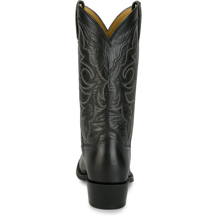 Tony Lama Mens Marco 12in Western Black Goat Leather Cowboy Boots