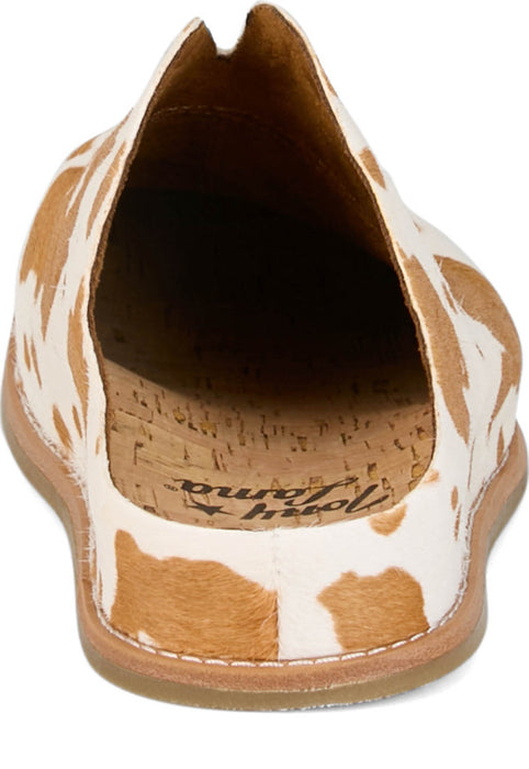 Tony Lama Womens Atrani White/Brown Hair-On Cowhide Clogs Shoes