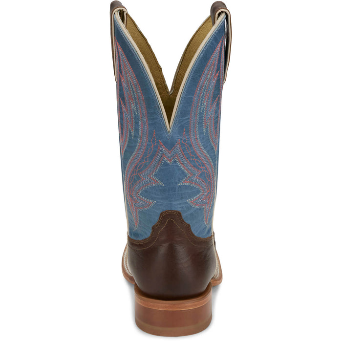 Tony Lama Womens Darcia Rust/Blue Leather Cowboy Boots