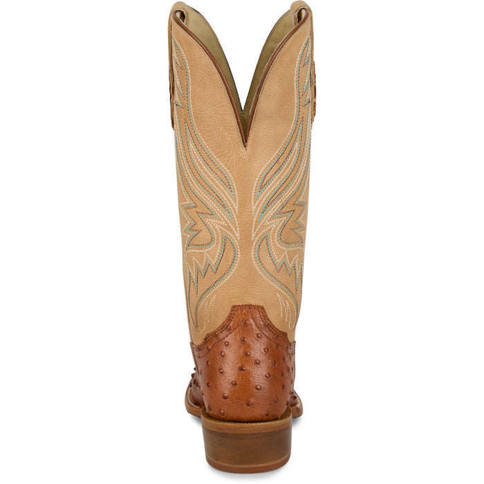 Tony Lama Womens Zaire Cognac Full Quill Ostrich Cowboy Boots