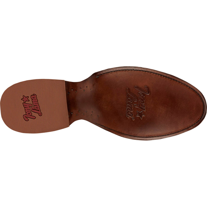 Tony Lama Mens Lenado 12in Western Walnut Leather Cowboy Boots