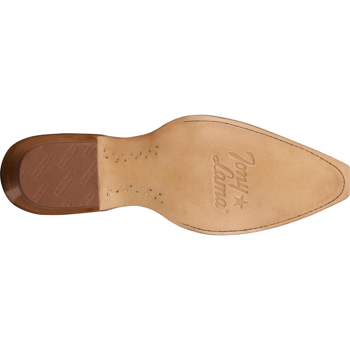 Tony Lama Womens Areli 9in Bootie Cognac Leather Cowboy Boots