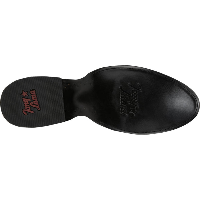 Tony Lama Mens Kirtland 12in Western Black Lizard Cowboy Boots