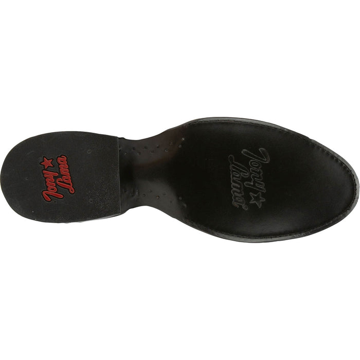 Tony Lama Mens Canonero 12in Western Jet Black Full Quill Ostrich Cowboy Boots