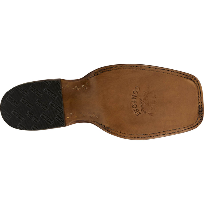 Tony Lama Mens Damilano 13in Western Brown/Blue Full Quill Ostrich Cowboy Boots