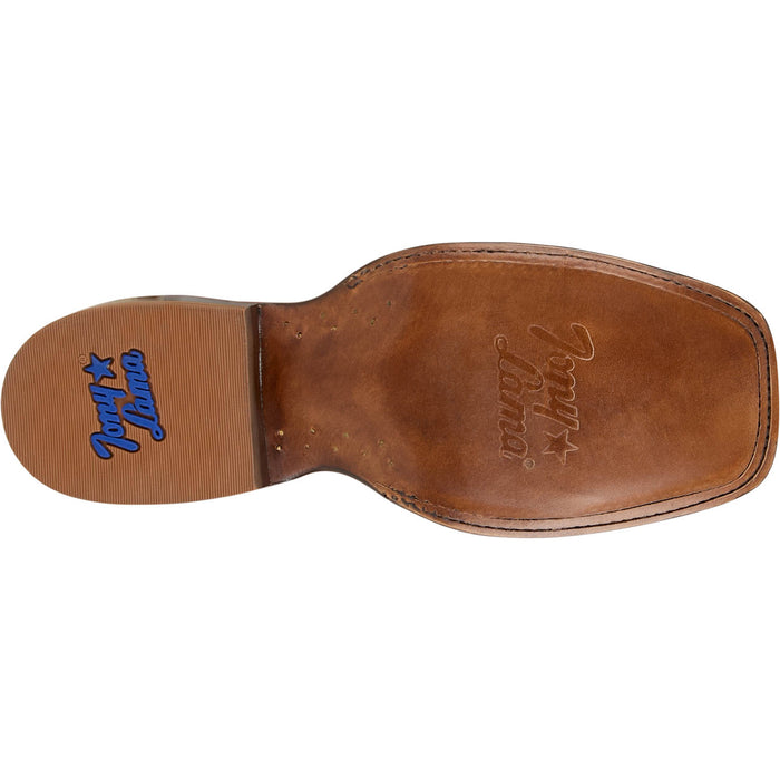 Tony Lama Womens Helena 13in Western Cognac Goat Leather Cowboy Boots