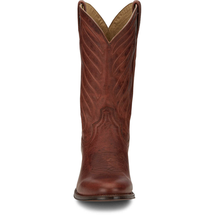 Tony Lama Mens Lenado 12in Western Cognac Leather Cowboy Boots