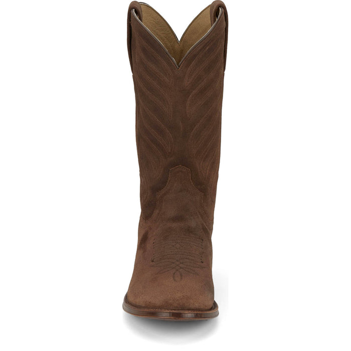 Tony Lama Mens Amado 12in Western Taupe Suede Cowboy Boots