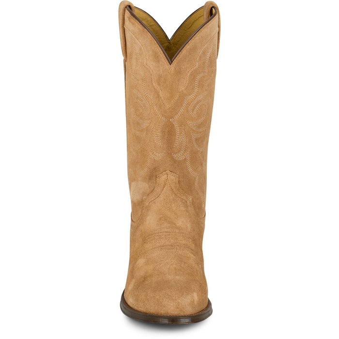 Tony Lama Mens Plano 12in Western Honey Suede Cowboy Boots