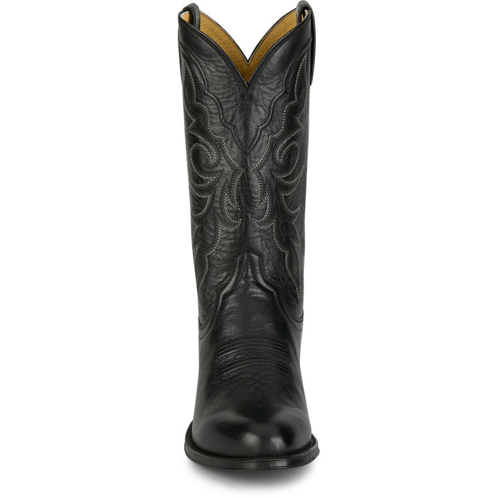 Tony Lama Mens Marco 12in Western Black Goat Leather Cowboy Boots