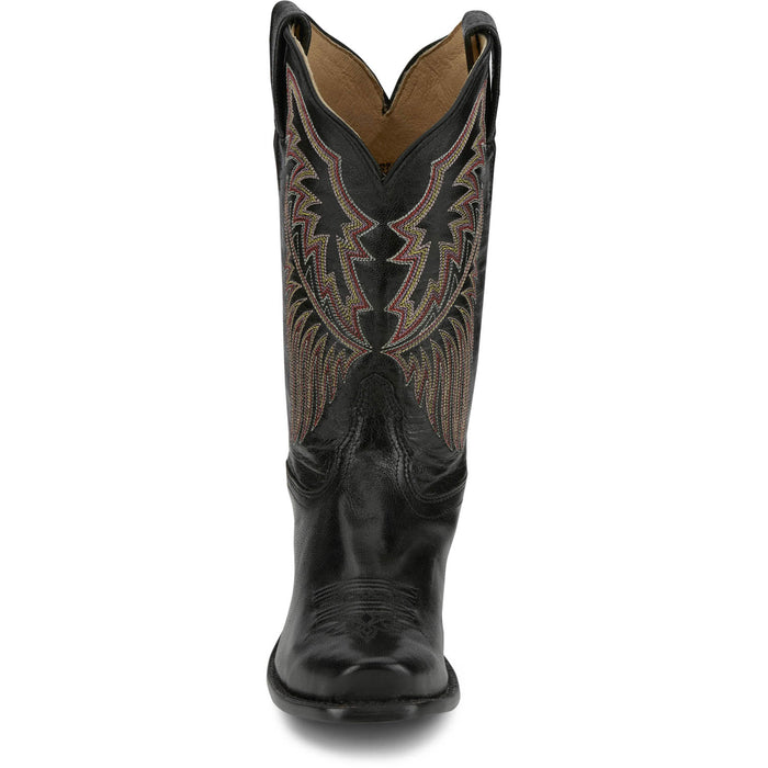 Tony Lama Womens Sagrada 11in Western Raven Leather Cowboy Boots