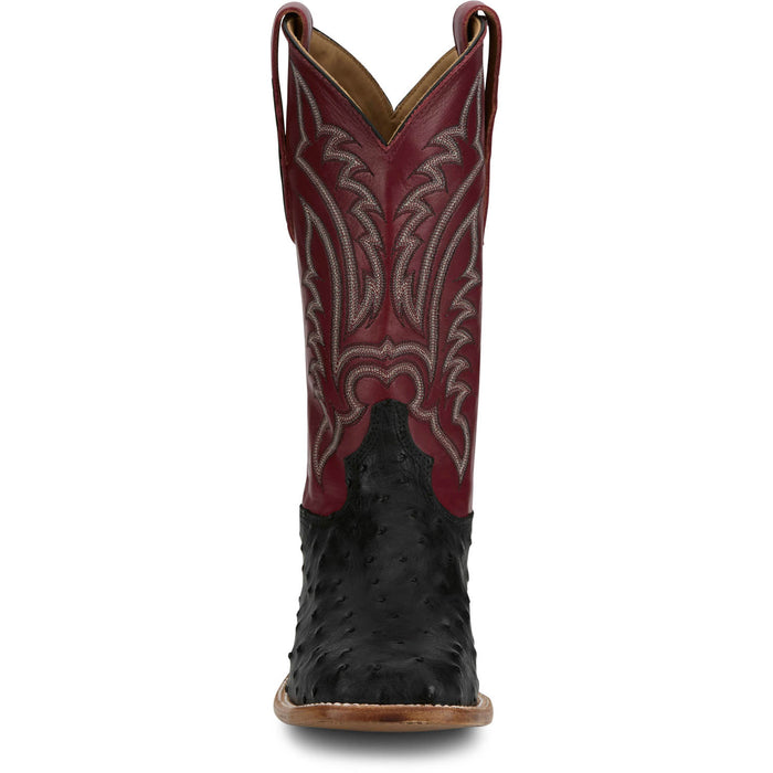 Tony Lama Mens Damilano 13in Western Onyx Full Quill Ostrich Cowboy Boots