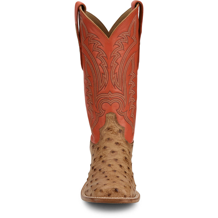 Tony Lama Mens Damilano 13in Western Umber Full Quill Ostrich Cowboy Boots