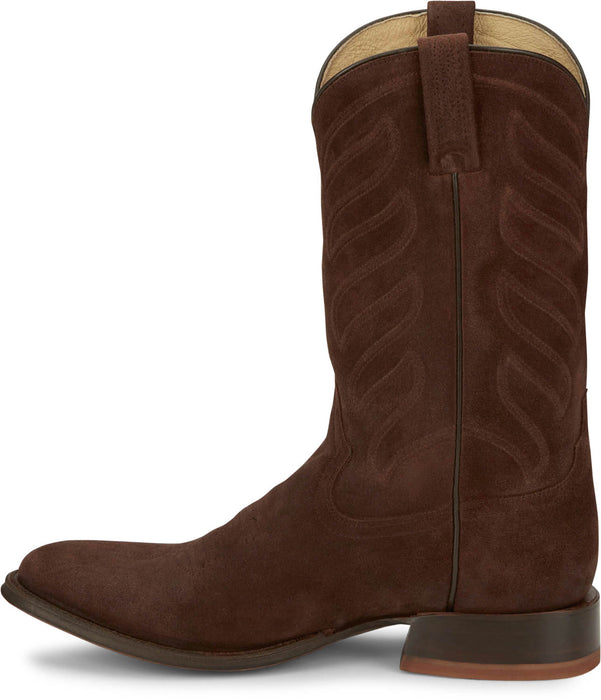 Tony Lama Mens Amado 12in Western Deep Coffee Suede Cowboy Boots