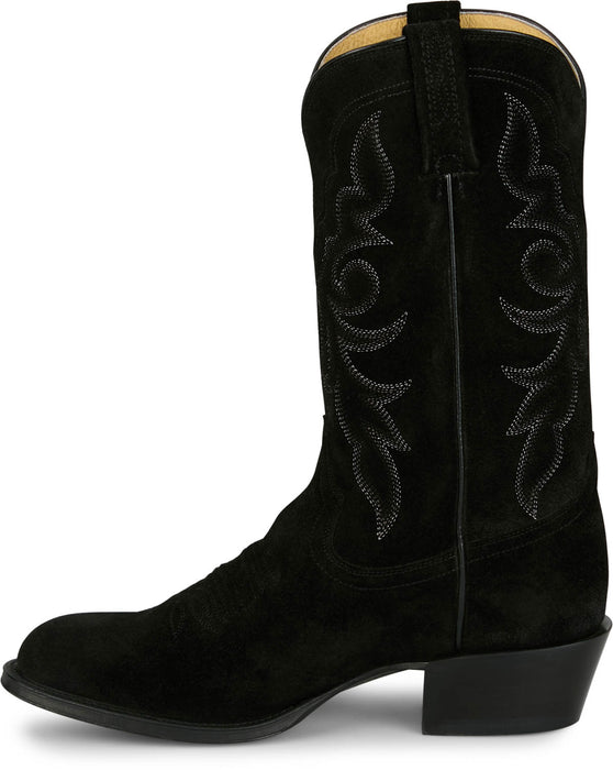 Tony Lama Mens Plano 12in Western Black Suede Cowboy Boots