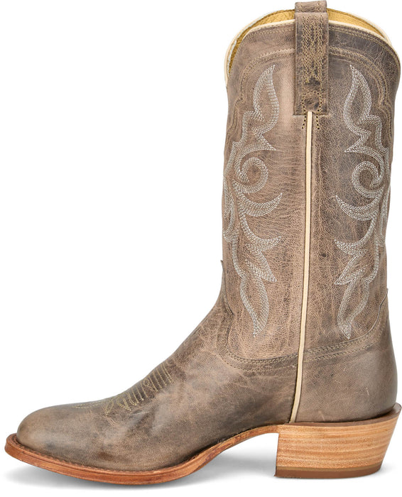 Tony Lama Mens Marco 12in Western Grey Goat Leather Cowboy Boots