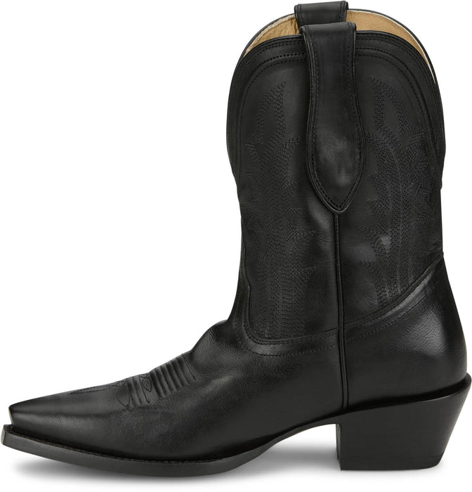 Tony Lama Womens Areli 9in Bootie Midnight Leather Cowboy Boots