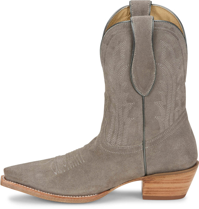 Tony Lama Womens Lea 9in Ash Suede Cowboy Boots