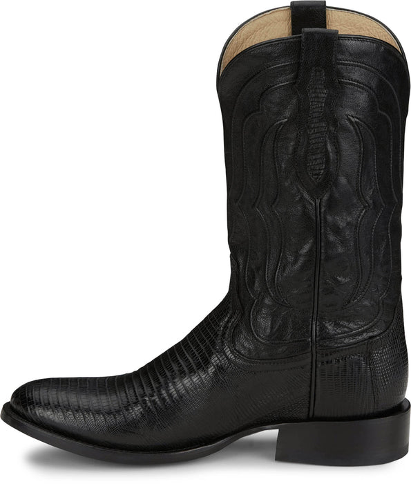 Tony Lama Mens Kirtland 12in Western Black Lizard Cowboy Boots