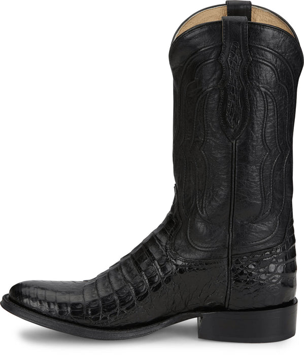 Tony Lama Mens Tremaine 12in Western Ebony Caiman Cowboy Boots