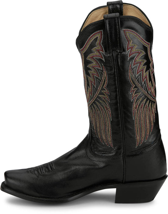 Tony Lama Womens Sagrada 11in Western Raven Leather Cowboy Boots