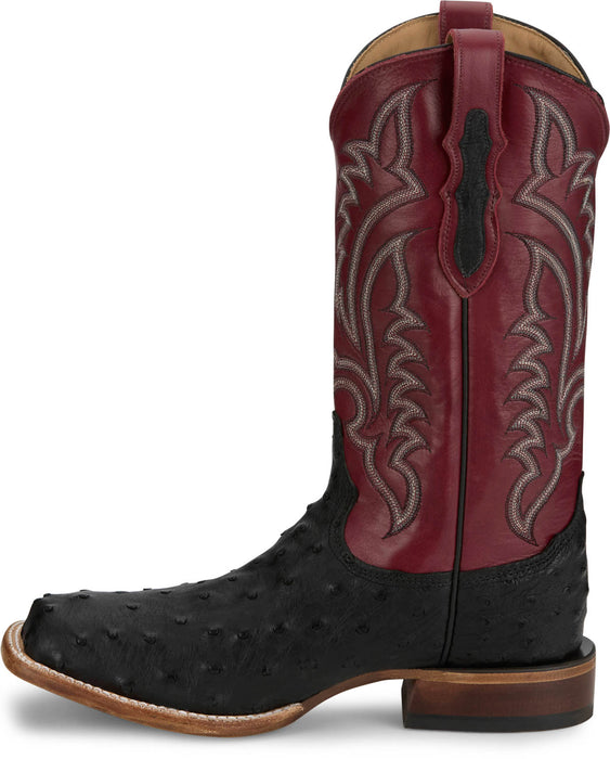 Tony Lama Mens Damilano 13in Western Onyx Full Quill Ostrich Cowboy Boots