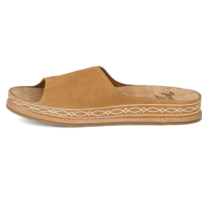 Tony Lama Womens Mareas Golden Cowhide Sandals Shoes