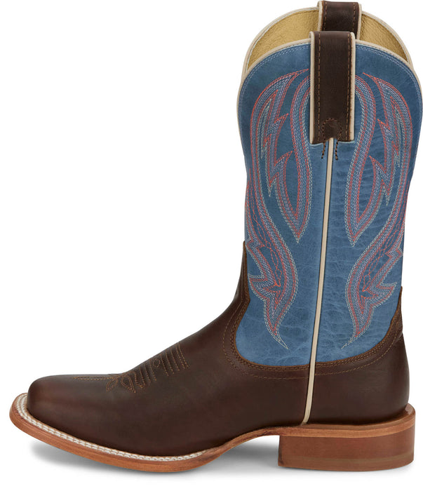 Tony Lama Womens Darcia Rust/Blue Leather Cowboy Boots