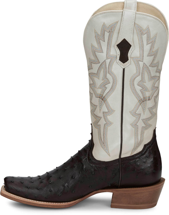 Tony Lama Mens Rylen II 13in Kango/White Full Quill Ostrich Cowboy Boots