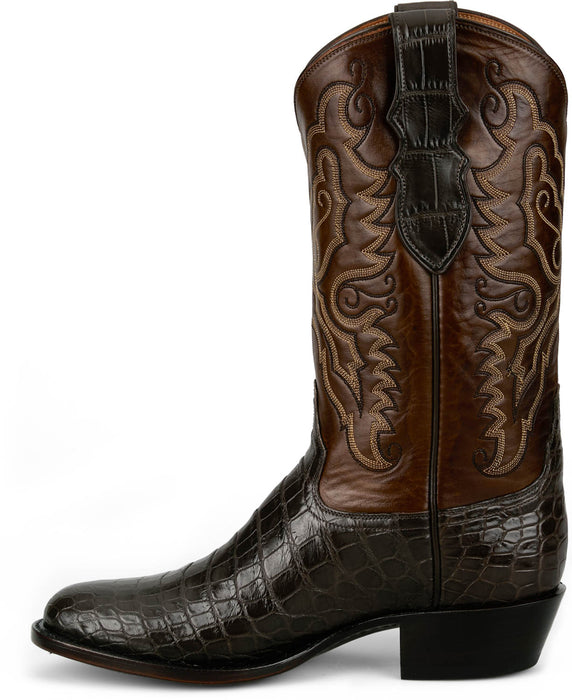 Tony Lama Mens Cas Chocolate Nile Crocodile Cowboy Boots