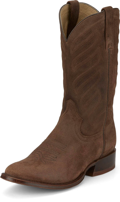 Tony Lama Mens Amado 12in Western Taupe Suede Cowboy Boots