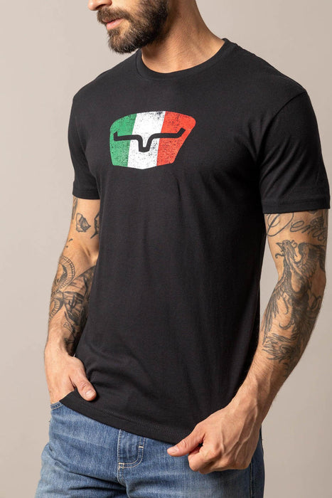 Kimes Ranch Mens Tri Color Black Cotton Blend S/S T-Shirt