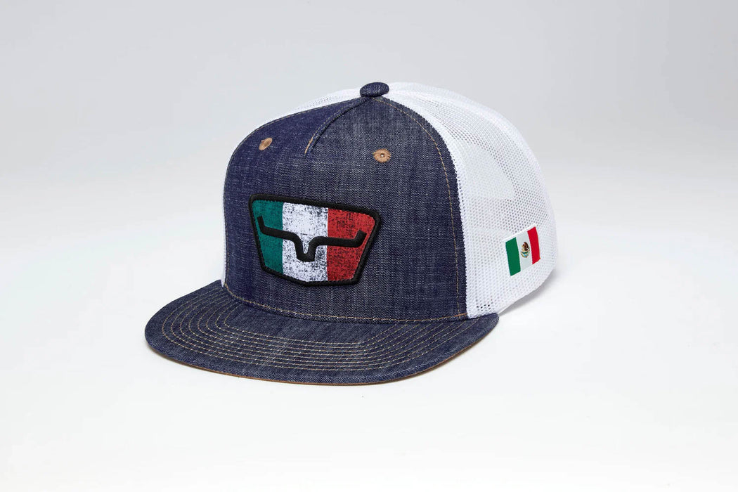 Kimes Ranch Unisex Tri Color Denim Cotton Twill Trucker Cap