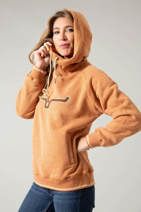 Kimes Ranch Womens Two Scoops Rust Cotton Blend Hoodie