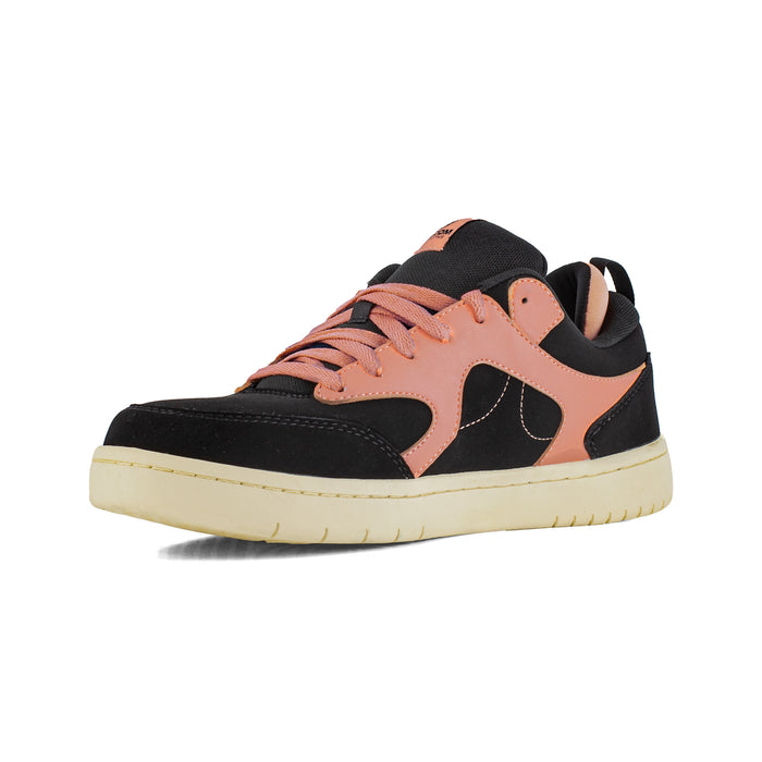 Volcom Womens Vitals Black/Clay Orange Leather CT Skate-Inspired Work Shoes