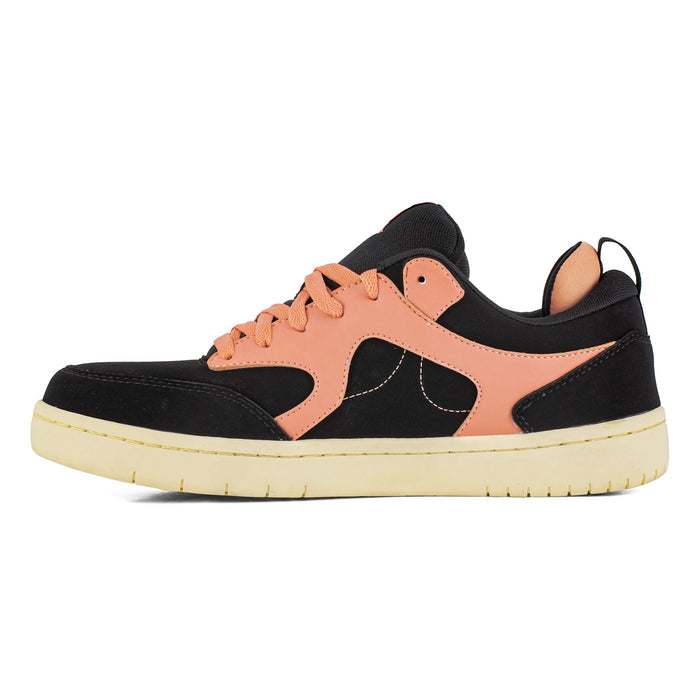 Volcom Womens Vitals Black/Clay Orange Leather CT Skate-Inspired Work Shoes