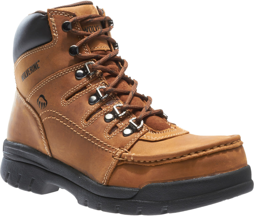 Wolverine Mens Brown Leather Potomac English ST 6in Work Boots