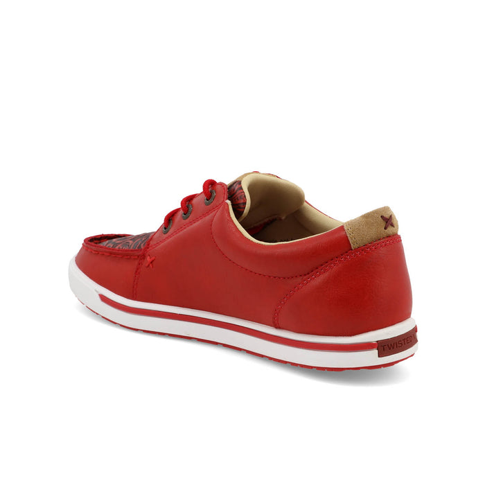 Twisted X Womens Kicks Tooled Cherry Red/Red Leather Sneakers Shoes