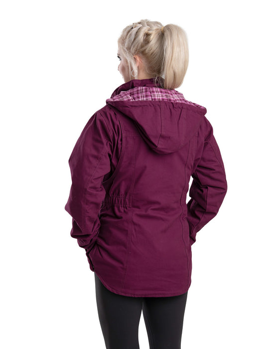 Berne Apparel Womens Softstone Duck Barn Plum 100% Cotton Jacket