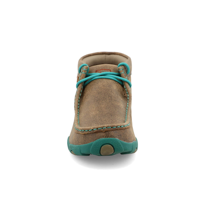 Twisted X Womens Driving Moc Bomber/Turquoise Leather Chukka Boots