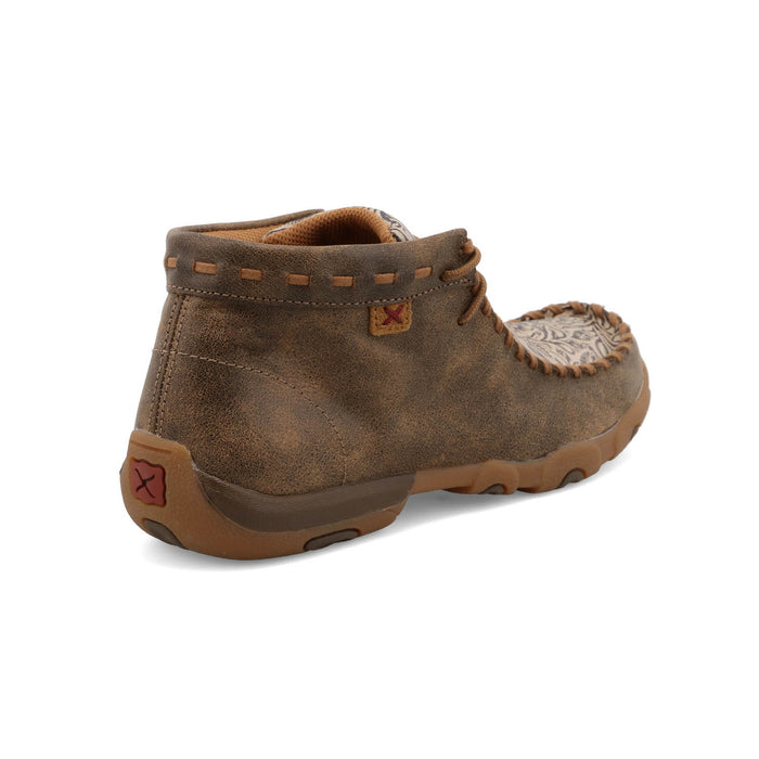 Twisted X Womens Driving Moc Bomber/Nude Leather Chukka Boots