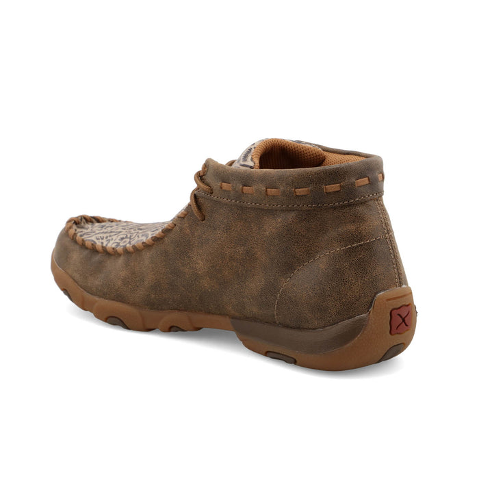 Twisted X Womens Driving Moc Bomber/Nude Leather Chukka Boots