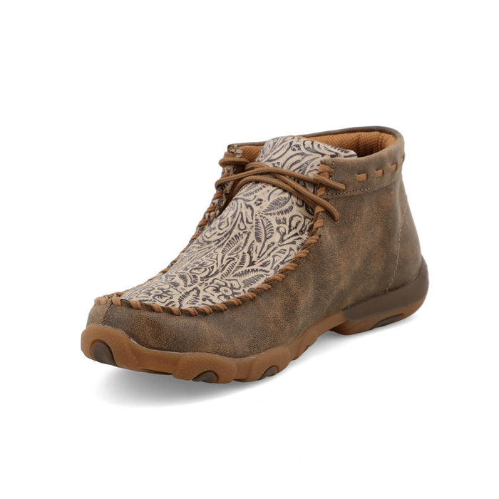 Twisted X Womens Driving Moc Bomber/Nude Leather Chukka Boots