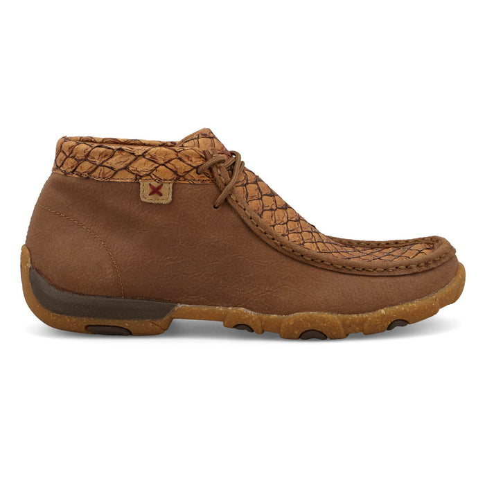 Twisted X Womens Driving Moc Tan/Toasted Coconut Fish Chukka Boots