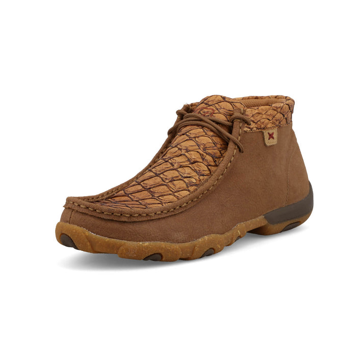 Twisted X Womens Driving Moc Tan/Toasted Coconut Fish Chukka Boots