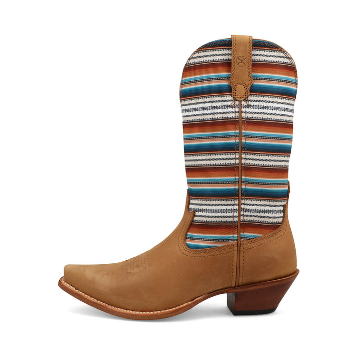Twisted X Womens 11in Hooey Inca Gold/Orange Serape Leather 11in Cowboy Boots