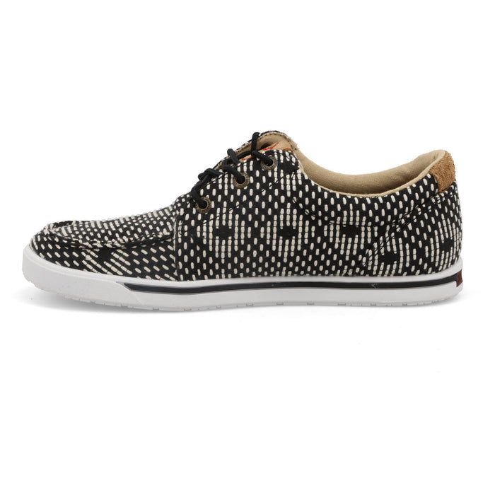 Twisted X Womens Hooey Loper Black/White Textile Sneakers Shoes