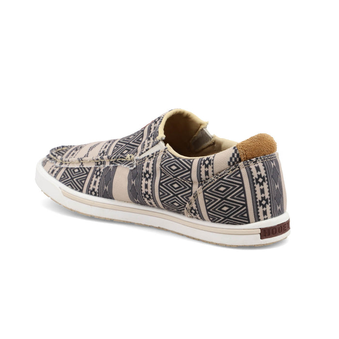 Twisted X Womens Hooey Loper Taupe/Black Fabric Aztec Slip-On Shoes